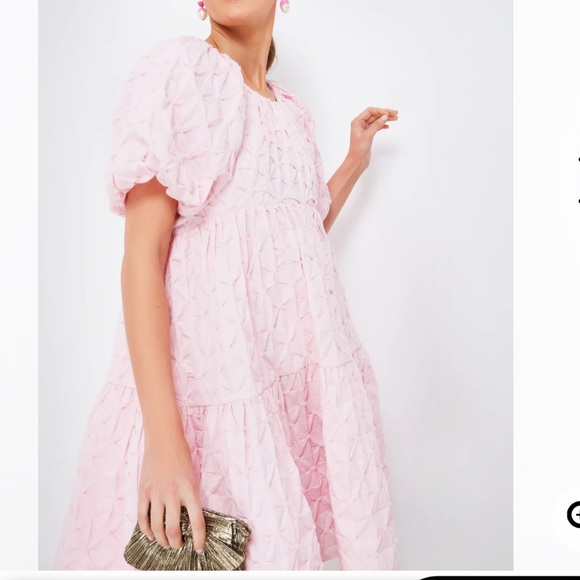 Tuckernuck hyacinth House pink Diamond Textured Isabella mini dress Size L NWT - Picture 3 of 12